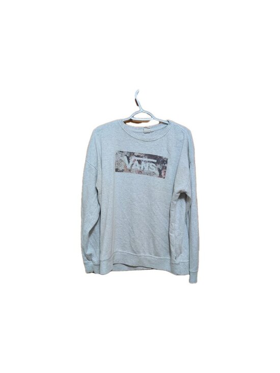 VANS Other - VANS Sweater Mens XL Gray Long Sleeve Pullover Crewneck Logo Graphic Floral